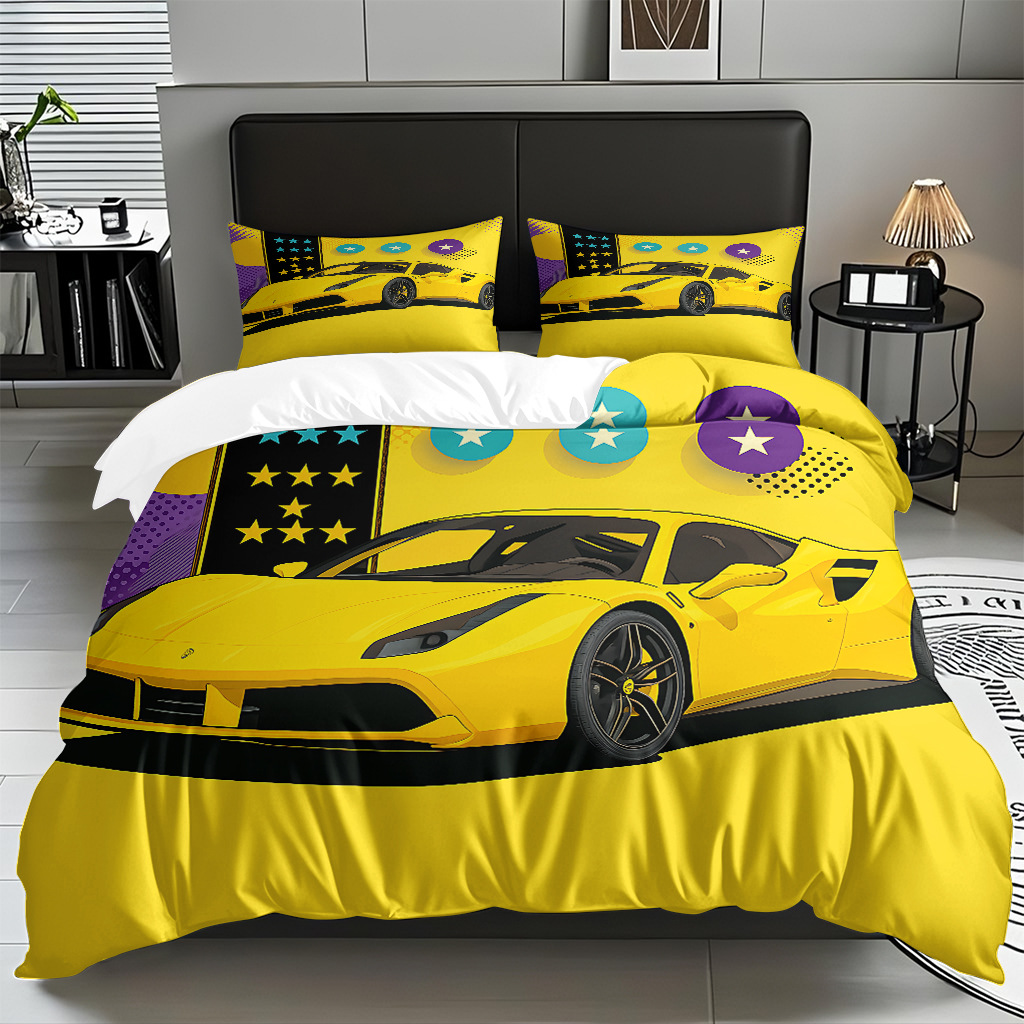 TEMU / JIT transfronterizo textil doméstico multi-tipo cool coche suave piel transpirable digital impresión set edredón