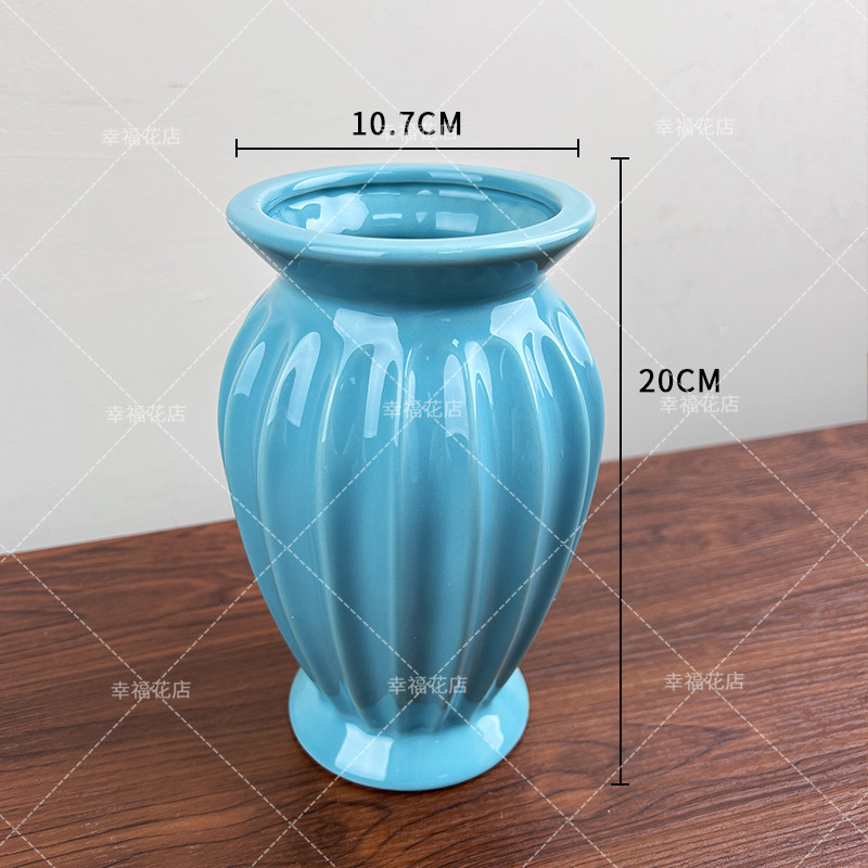 Jarrón de falda - cielo azul