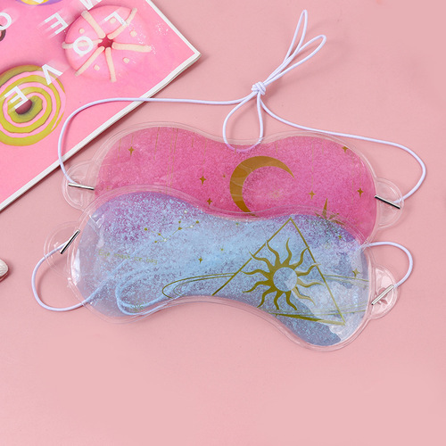 Student Cartoon PVC Ice Crystal Eye Mask Wholesale Summer Cooling Ice Sleeping Eye Mask Lunch Break Blackout Eye Mask