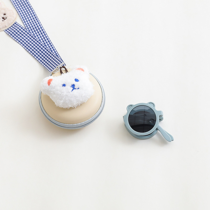 Blue glasses, with little bears