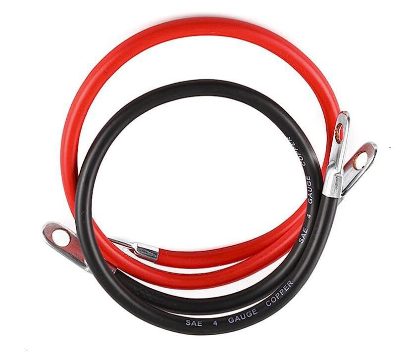 Cross-Border Hot-Selling 4Awg Car Battery Inverter Copper Core Cable Set Car New Energy Battery Connection Cable