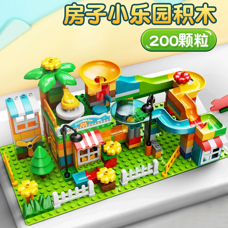 Конструктор Lego, горка, парк развлечений, дом с перилами, игрушка