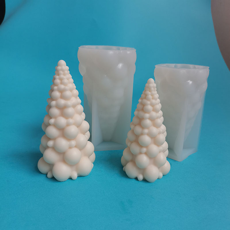 クリスマス立体泡球クリスマスツリーシリコン金型diy香薫石膏ろうそく金型置物bk8267|undefined