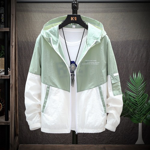 Summer men's sun protection clothing, ultra-thin breathable sun protection clothing, trendy Korean style handsome ice silk thin sun protection shirt jacket