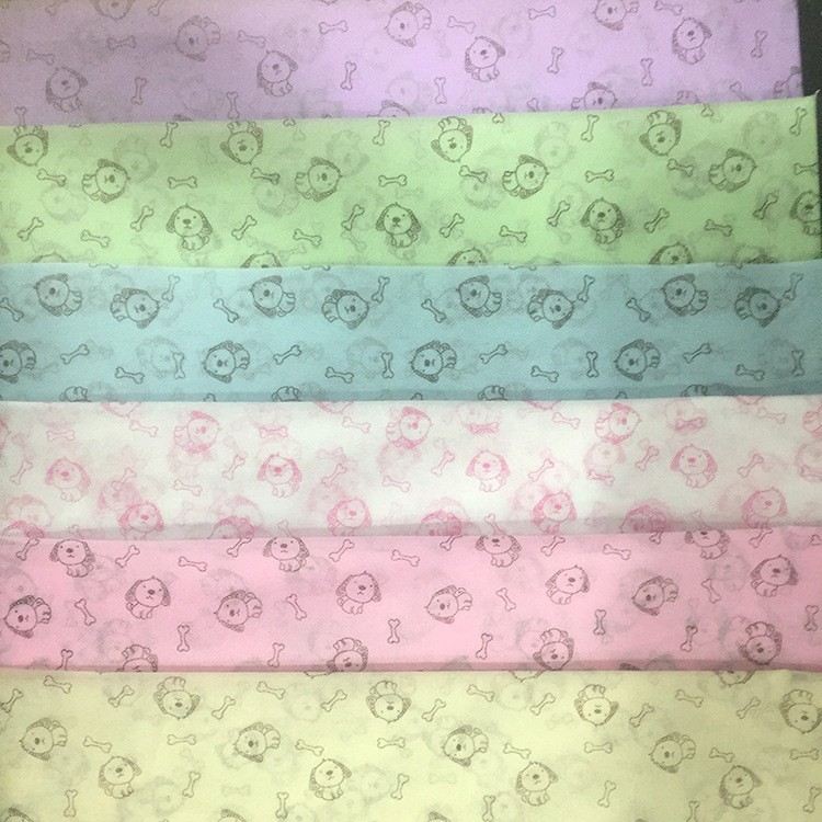 苏州厂家直供经典卡通图案纺粘印花无纺布 可按幅宽要求分切发货