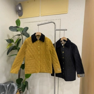 跨境女灯蕊绒翻领菱格棉服Women's Quilted Padded Jacket现货