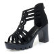 Summer New Style Fish-mouth Comfortable Casual All-match Mom Shoes Bag Heel Zipper Roman Sandals Thick Heel High Heel Sandals