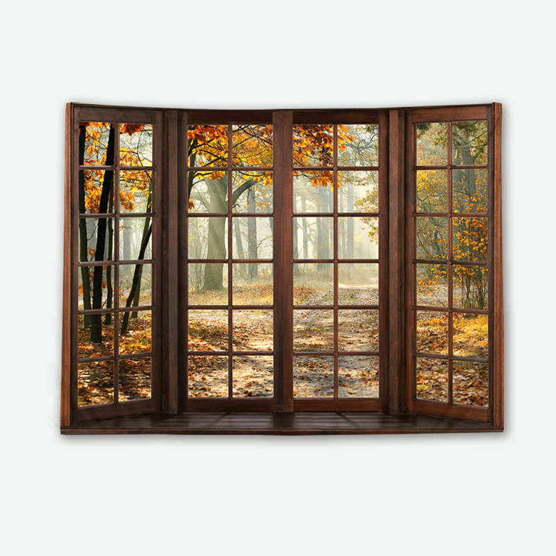 CJ-Folhas caindo conhecem o outono / ferramentas gratuitas de 95*73cm