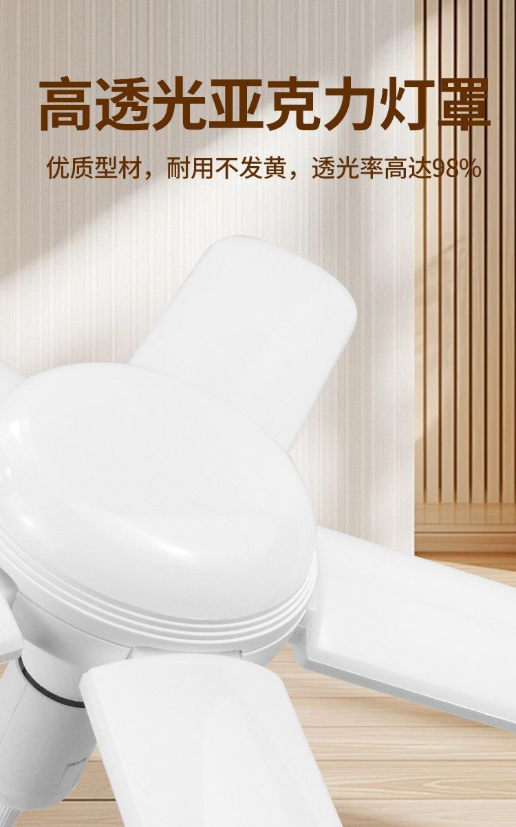 led直叶折叠E27螺口室内家用新颖便捷单灯泡现货批发超亮畅销时尚