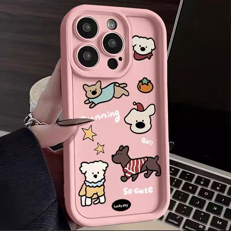 Funda linda para teléfono iphone16pro Apple 15 anti-caída 14 dibujos animados 13promax nuevo 12xr11