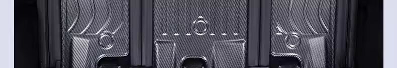 Toyota Sienna interior SI floor mats with fiber texture, 21-piece set, NATPE Via floor mats, EN carbon fiber, all-black model