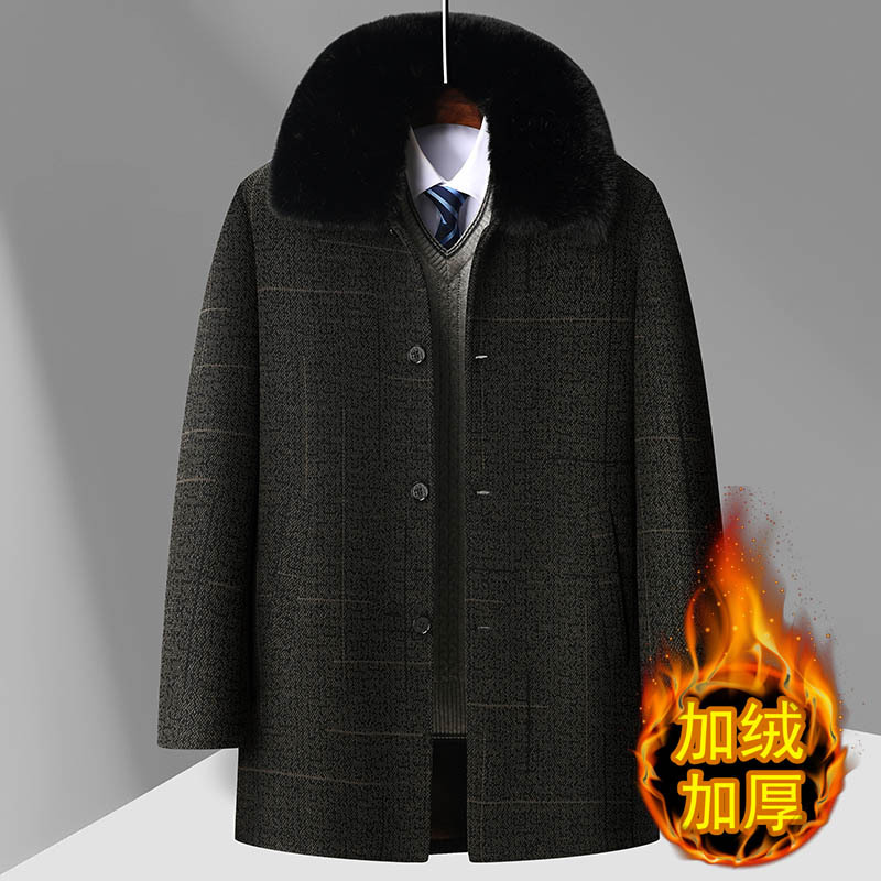 Prendas de vestir de invierno para abuelo, prendas de vestir de chenilla gruesa y con forro polar para hombre, prendas de vestir de algodón para personas de mediana edad y mayores, chaqueta acolchada de algodón para papá