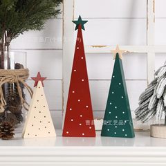 家庭装飾木造工芸品クリスマス雰囲気壁飾りデスクトップ縦型実木置物パーティー撮影道具