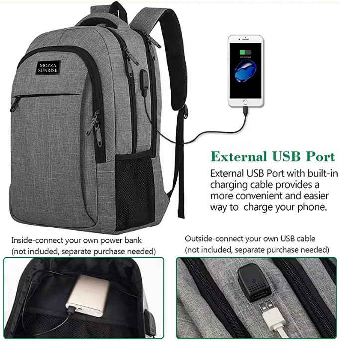 Usb Lade-rucksack Für Business Und Reisen Mit Usb-anschluss_voghion.com