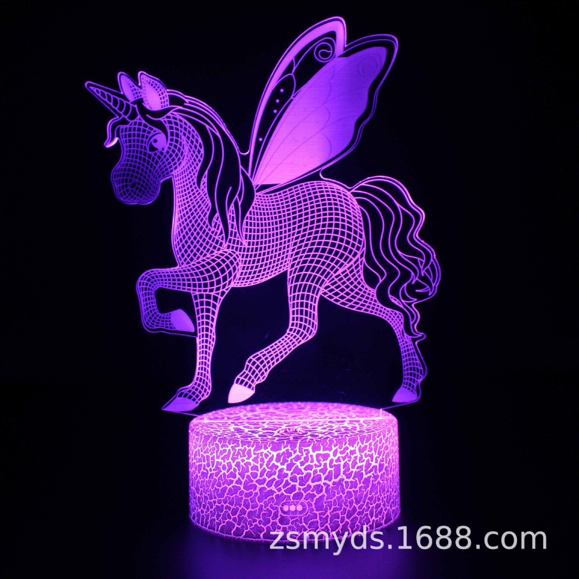 Comercio electrónico transfronterizo dedicado a la serie unicornio 3D lámpara de mesa LED lámpara de regalo creativo visual estéreo colorido luz de la noche