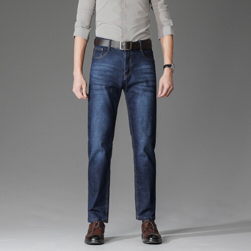  Fashion Sport Jeans for Autumn/Winter Thick Men's Business Loose Classic Jeans