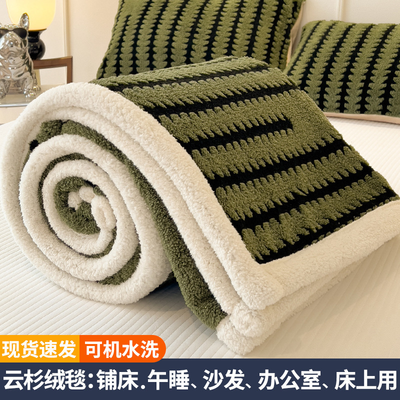 Invierno engrosado de cordero manta de lana manta de coral manta de cama cálida manta de cama cama para cama individual