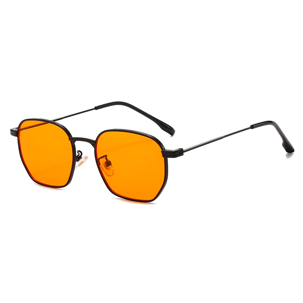 New Fashion Metal Sunglasses Women's Retro Anti-UV Sunglasses Ins Korean Style Trendy Square Plain Glasses New Fashion Metal Sunglasses Women's Retro Anti-UV Sunglasses Ins Korean Style Trendy Square Plain Glasses