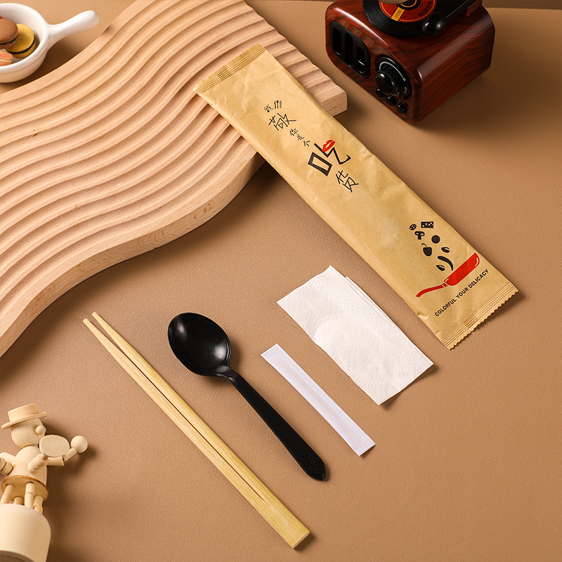 Chopsticks, tableware, set for commercial use, 3 piece set, custom-made