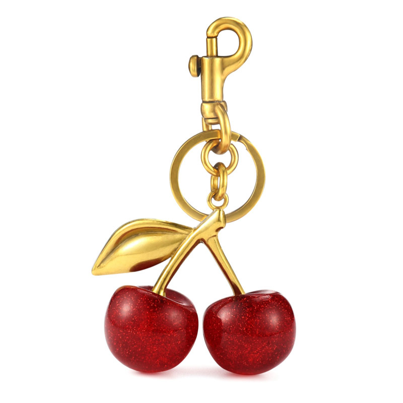 Keychain Classification Cute Cherry Artificial Crystal Alloy Women's Keychain