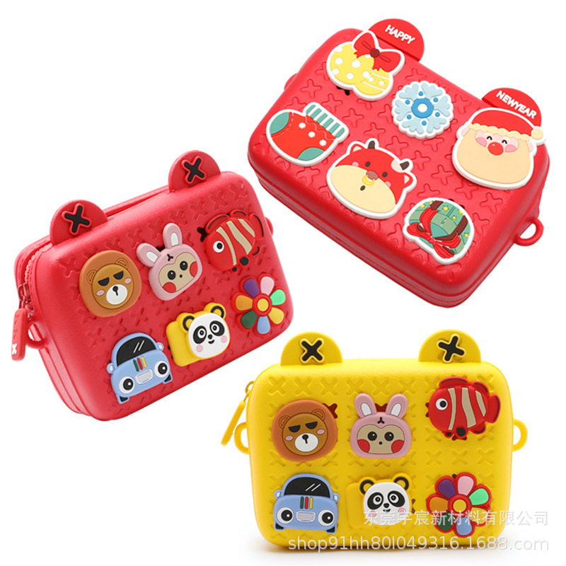 Mochila infantil, mochila de hombro, mochila de dibujos animados para bebés en jardín de infantes, regalo DIY del año del buey.