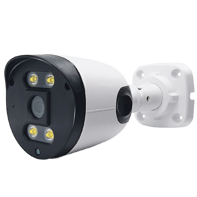 雄迈5MP监控48V双光源全彩高清网络有线枪机POE音频摄像头Onvif