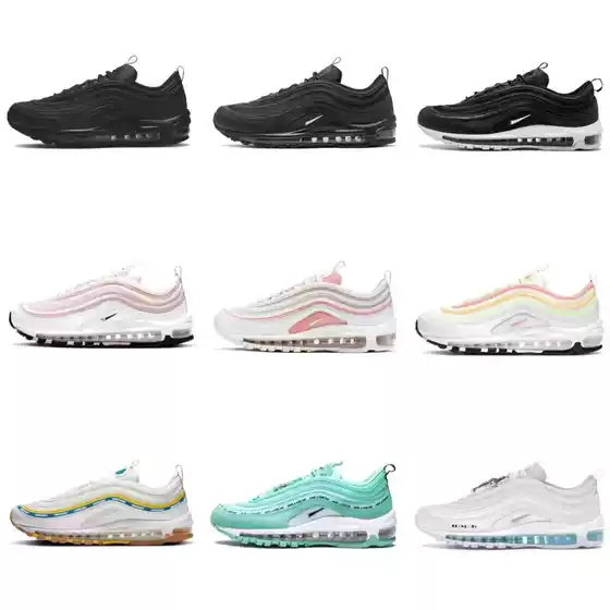 Cross-Border Air Max 97 Retro Bullet-Shaped Full-Length Air-Cushioned Shoes for Men and Women, Casual Sports Running Shoes, Foreign Trade