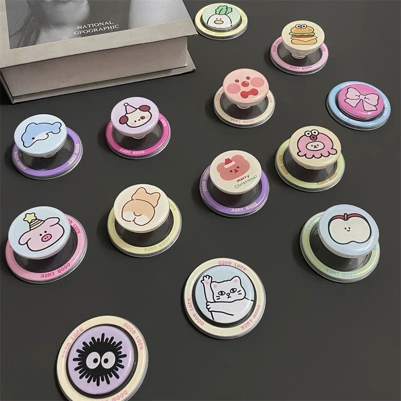 Ins style fun funny cute cartoon creative personality girl simple pattern suitable for magnetic mobile phone holder