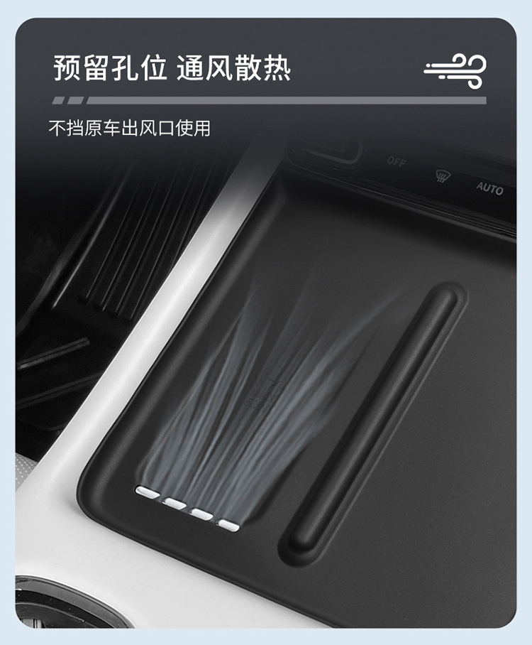Suitable for 25 Models of Trumpchi Wangxiang S7 Central Control Wireless Charging Silicone Anti-Slip Mat Car Protection Car Modification Accessories