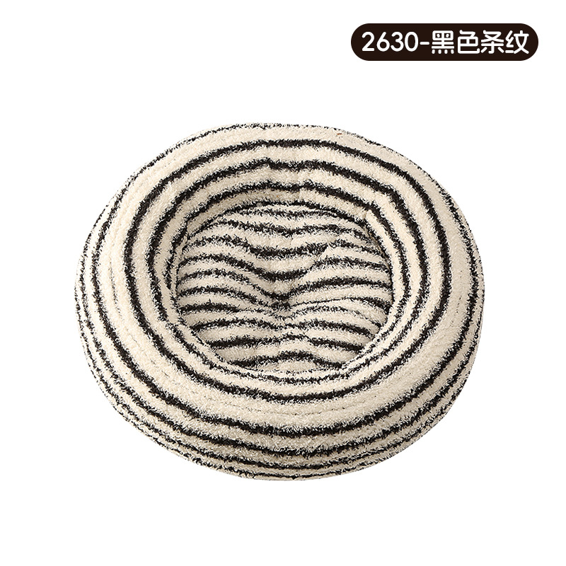 Round nest short hair-black stripes 2630 / Diameter 40cm