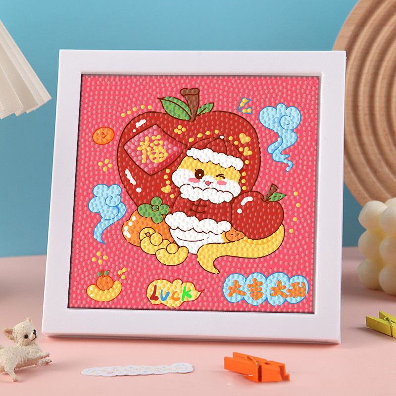 Diamante infantil DIY hecha a mano con material de marco paquete de dibujos animados Sanliou pegatinas de diamante regalo al por mayor pinturas de mampostería