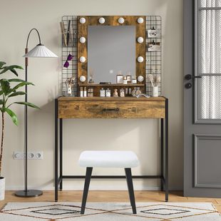 E-Commerce Best-Selling Modern Simple Creative Dressing Stool Iron Wood Structure with Soft Bag Can Be Customized