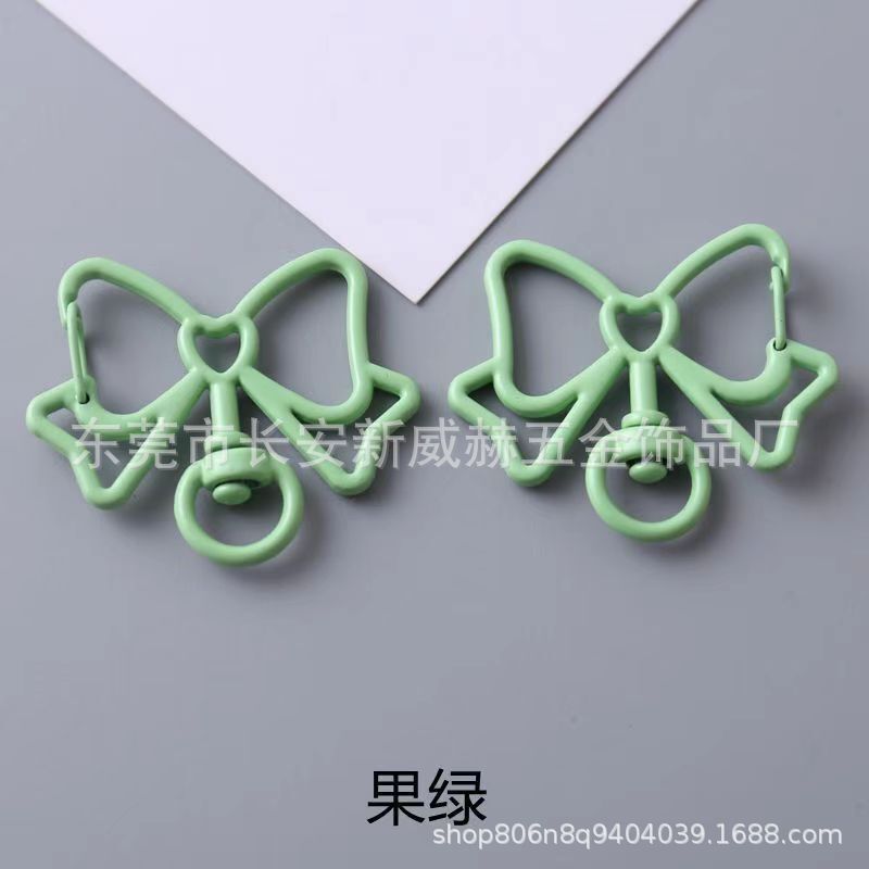 烤漆彩色蝴蝶结钥匙扣龙虾扣狗扣喷漆diy手工挂件饰品扣饰品配件|undefined