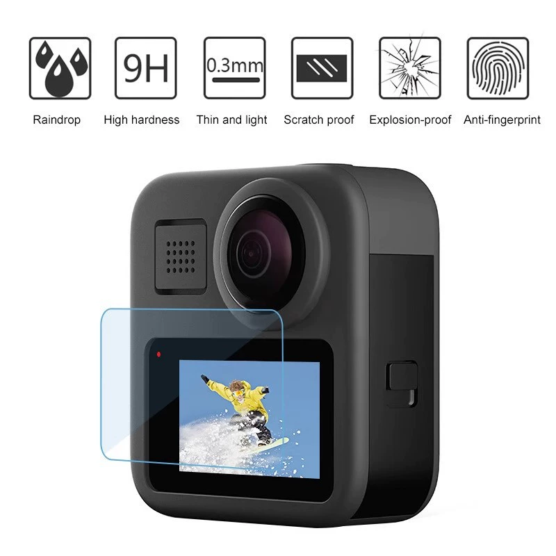 Подходит для панорамной камеры GoPro MAX, защитная пленка с мгновенным экраном из закаленного стекла, артефакт прозрачной пленки в высоком разрешении