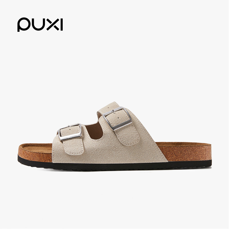 Puxi Birkenstock スリッパ レディース 夏 軽量 カジュアル 怠惰な 屋外 着用 通気性 滑り止め ワンストラップ サンダル 屋外用|undefined