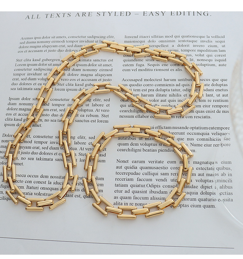 Fashion Square Buckle Metallic Titanium Steel Ornaments Necklace Earrings Set