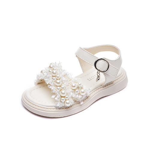 Girls Sandals 2024 New Summer Baby Beach Shoes for Big Children Fashion Korean Soft Sole Children's Sandals for Girls