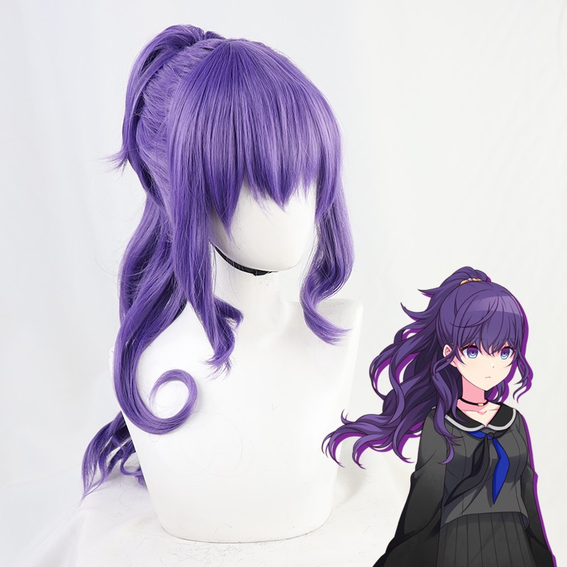 Asahina Mafuyu Cosplay Wig Mfy Purple Long Curly Temples  display picture 2