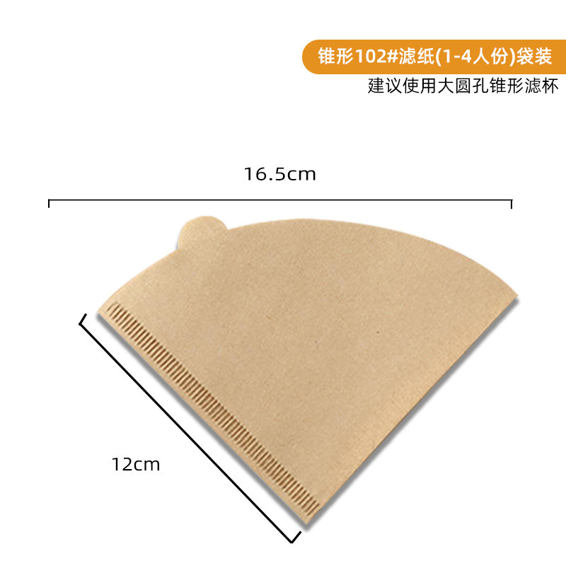 Papel de filtro de café de lavado a mano ventilador v02 tipo goteo de café en polvo cuelga orejas de filtro de papel taza de filtro de café cónico pantalla de filtro