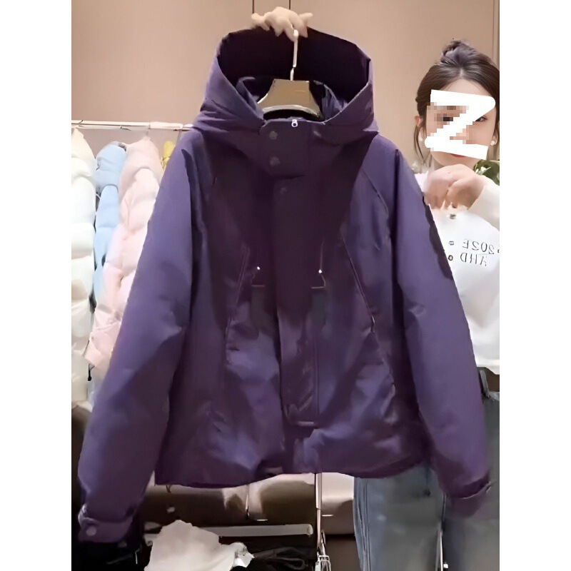 2025春秋新款短外套连帽宽松冲锋衣女款夹克薄款休闲风衣棒球服潮|undefined