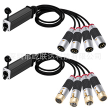 Waterproof RJ45 Female CAT5 to Audio 4 Channel 3 Pin XLR