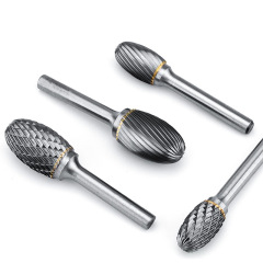 Carbide Rotary File E-type Cylindrical Tungsten Carbide Milling Cutter Metal Engraving Grinding Head Metal Alloy Tungsten Carbide Grinding Head