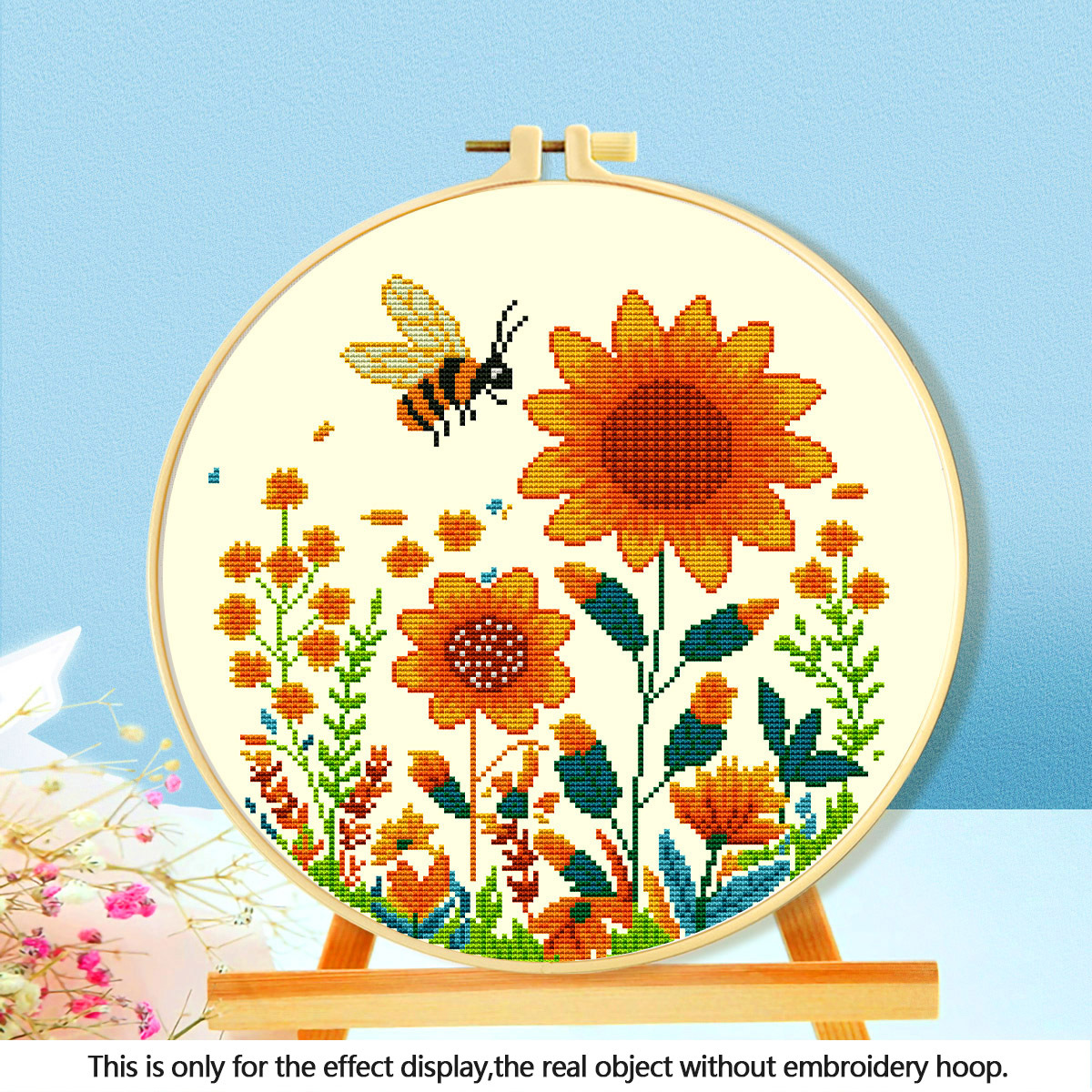 Punto de fábrica cabello lacio nueva serie de flores de mariposa transfronterizo Amazon venta caliente paquete de material de bricolaje de punto de cruz