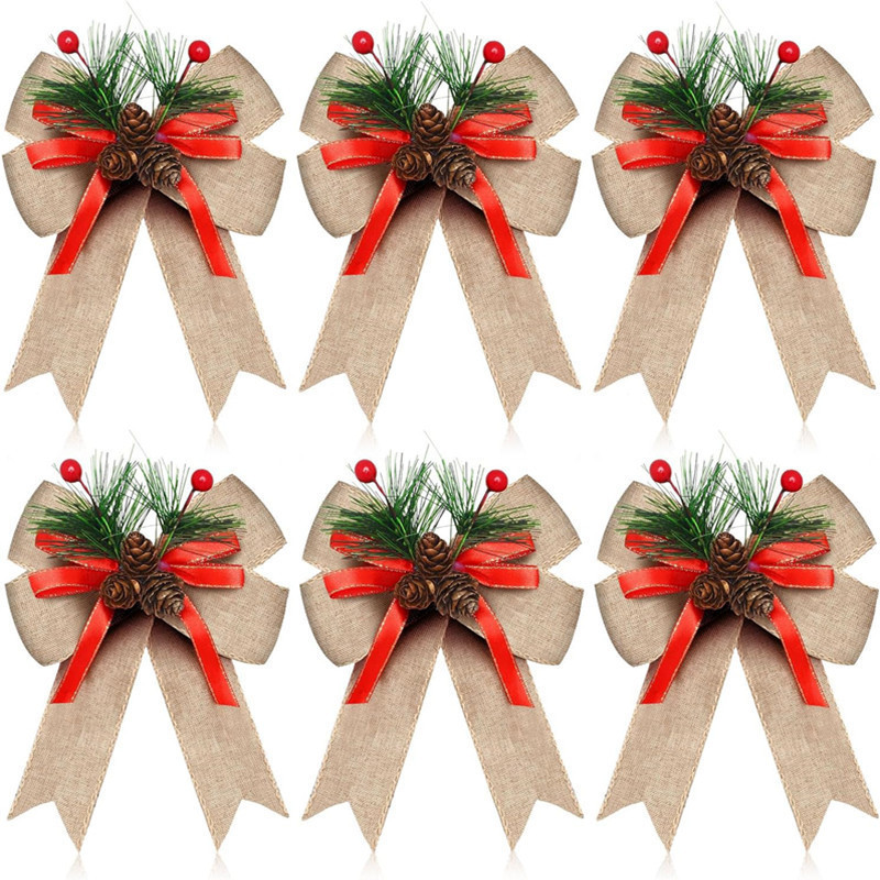 クリスマスツリートップペンダントリボンクリスマス帽子春祭りベルベットリボンクリスマスツリーガーランド装飾|undefined