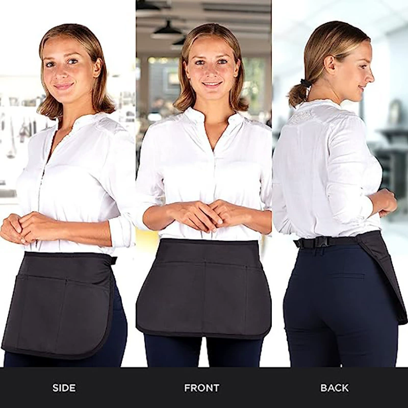 Трансграничный оксфордский фартук водонепроницаемый бистро бармен ресторан официантка рабочая одежда половина фартук оптом