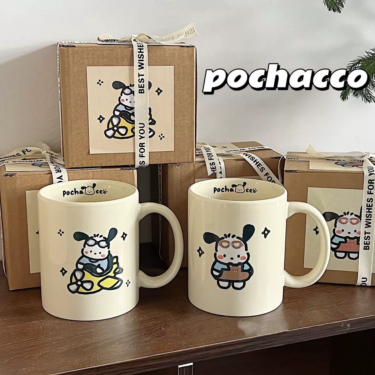 Керамическая кружка (INS) с дизайном мультяшного щенка-пилота, подарок паре на завтрак, 11,5 см