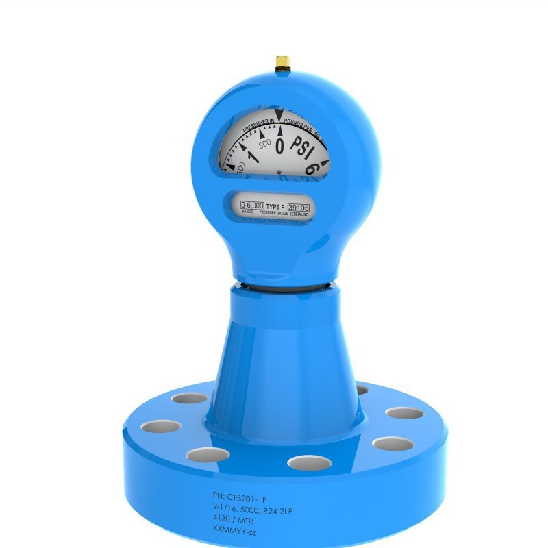 1-13/16 法兰式管道泥浆泵泥浆压力表法兰由壬耐震压力表