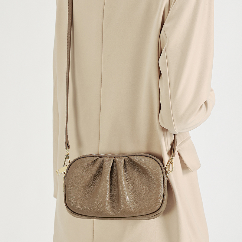Women's Crossbody Bag Soft Cowhide Versatile Shoulder Phone Bag_voghion.com