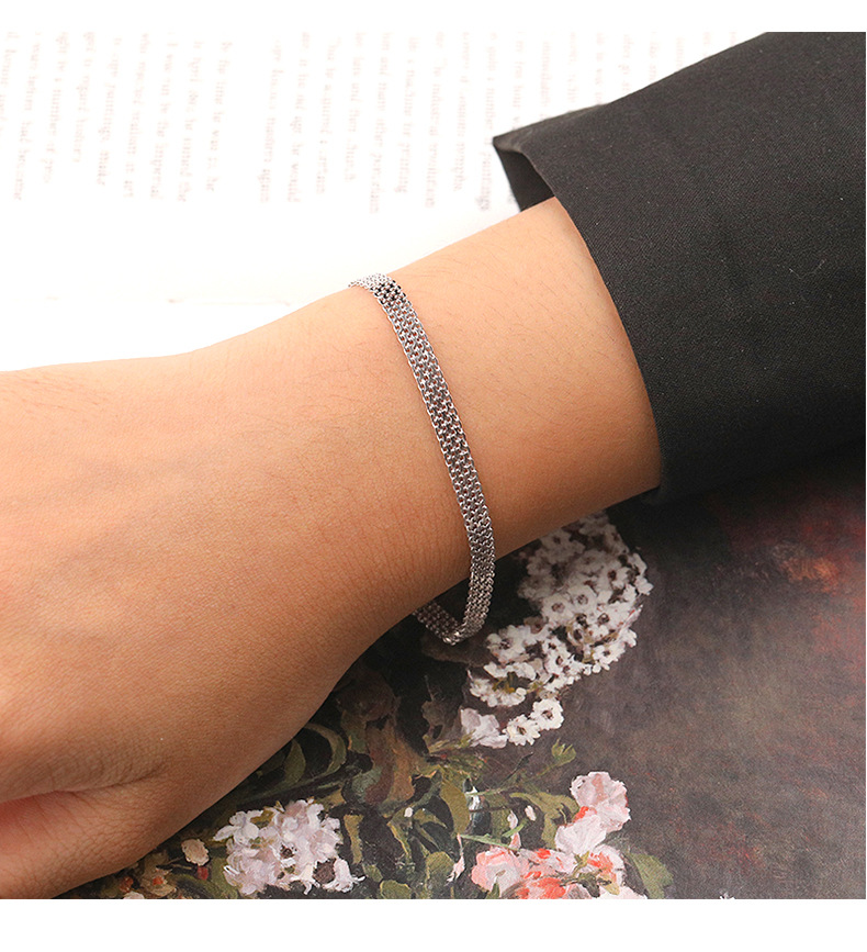 Bracciale in argento sterling stile freddo moda leggero lusso intrecciato cavo_voghion.com