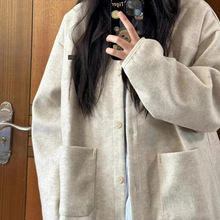 美式复古针织夹克卫衣外套女春秋季新款棒球服薄款外搭开衫高级感